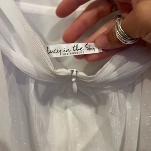 lucy in the sky white mini dress!